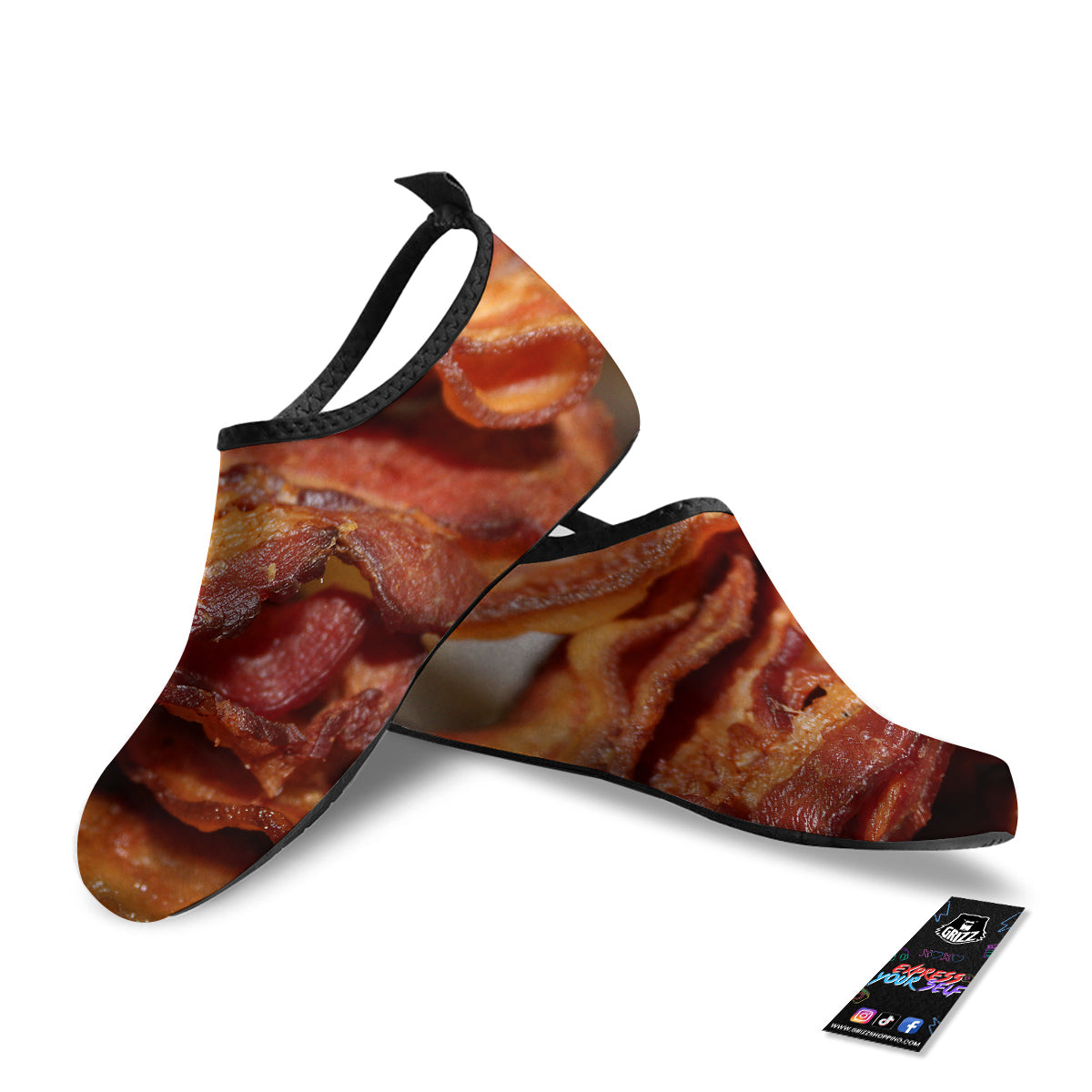 Bacon Crispy Print Water Shoes-grizzshop