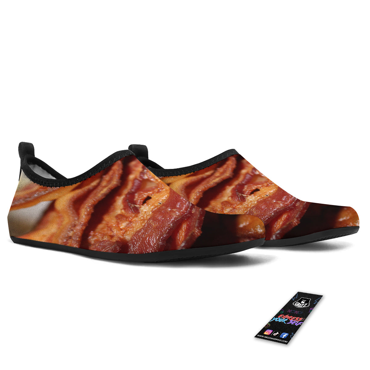 Bacon Crispy Print Water Shoes-grizzshop