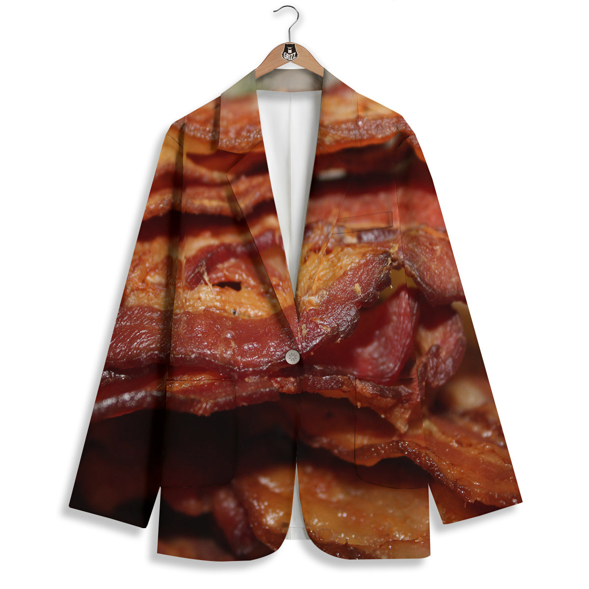 Bacon Crispy Print Women's Blazer-grizzshop