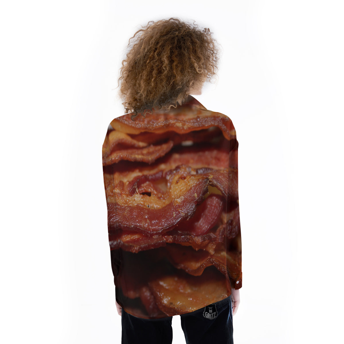Bacon Crispy Print Women's Long Sleeve Shirts-grizzshop