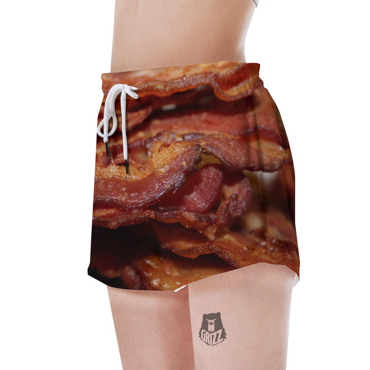 Bacon Crispy Print Women's Shorts-grizzshop
