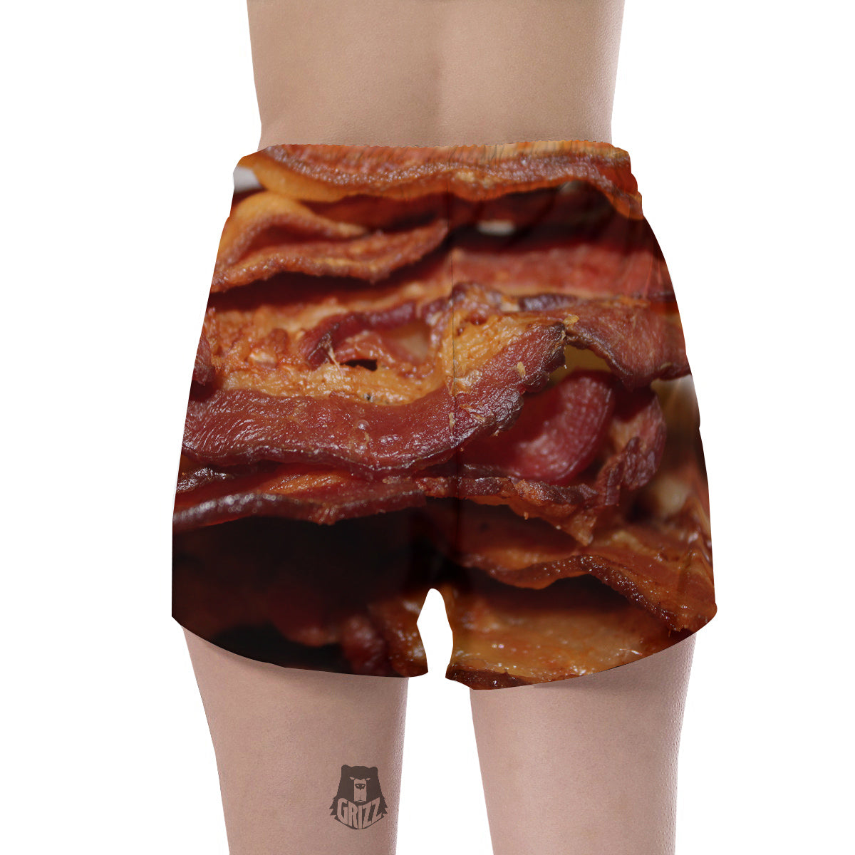 Bacon Crispy Print Women's Shorts-grizzshop