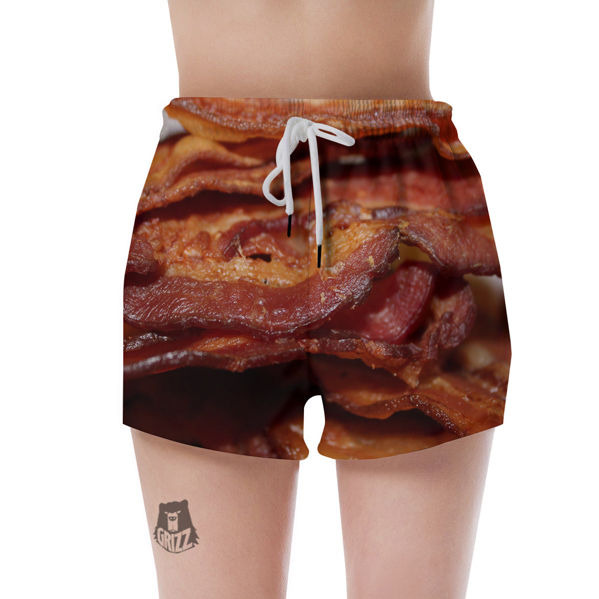Bacon Crispy Print Women's Shorts-grizzshop