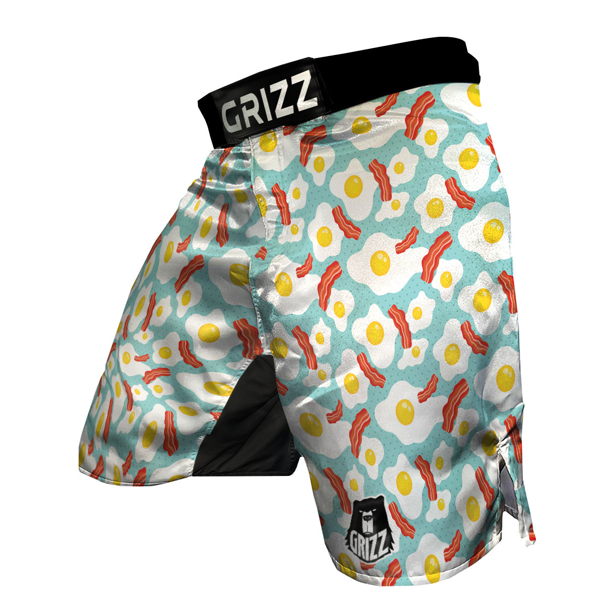 Bacon Egg Pattern Print MMA Shorts-grizzshop