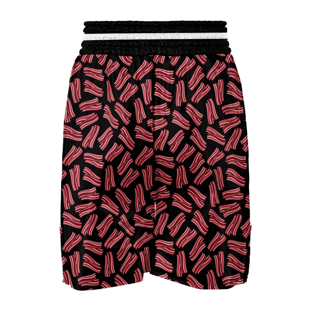 Bacon Pattern Print Boxing Shorts-grizzshop