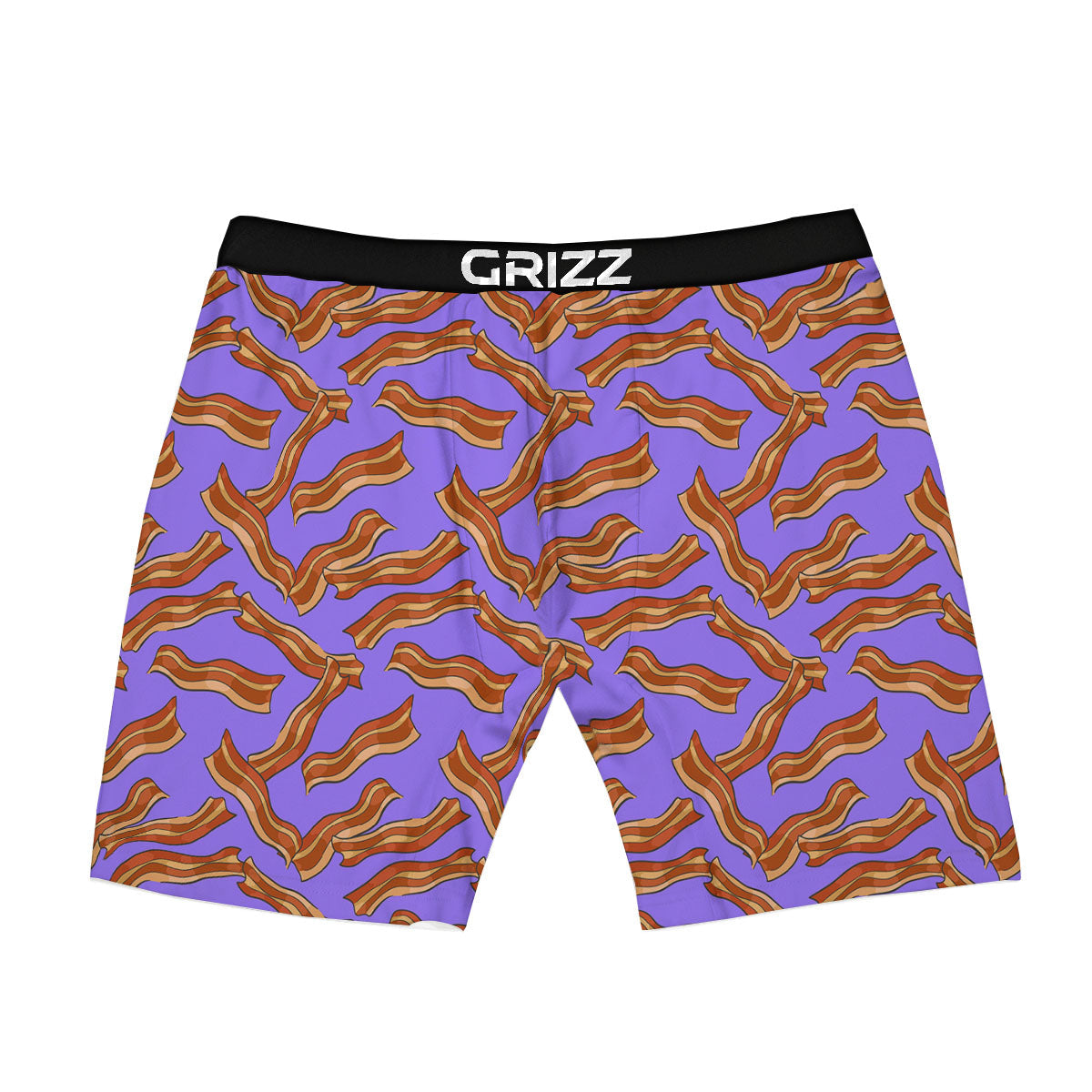 Bacon Purple Print Pattern Boxer Briefs-grizzshop