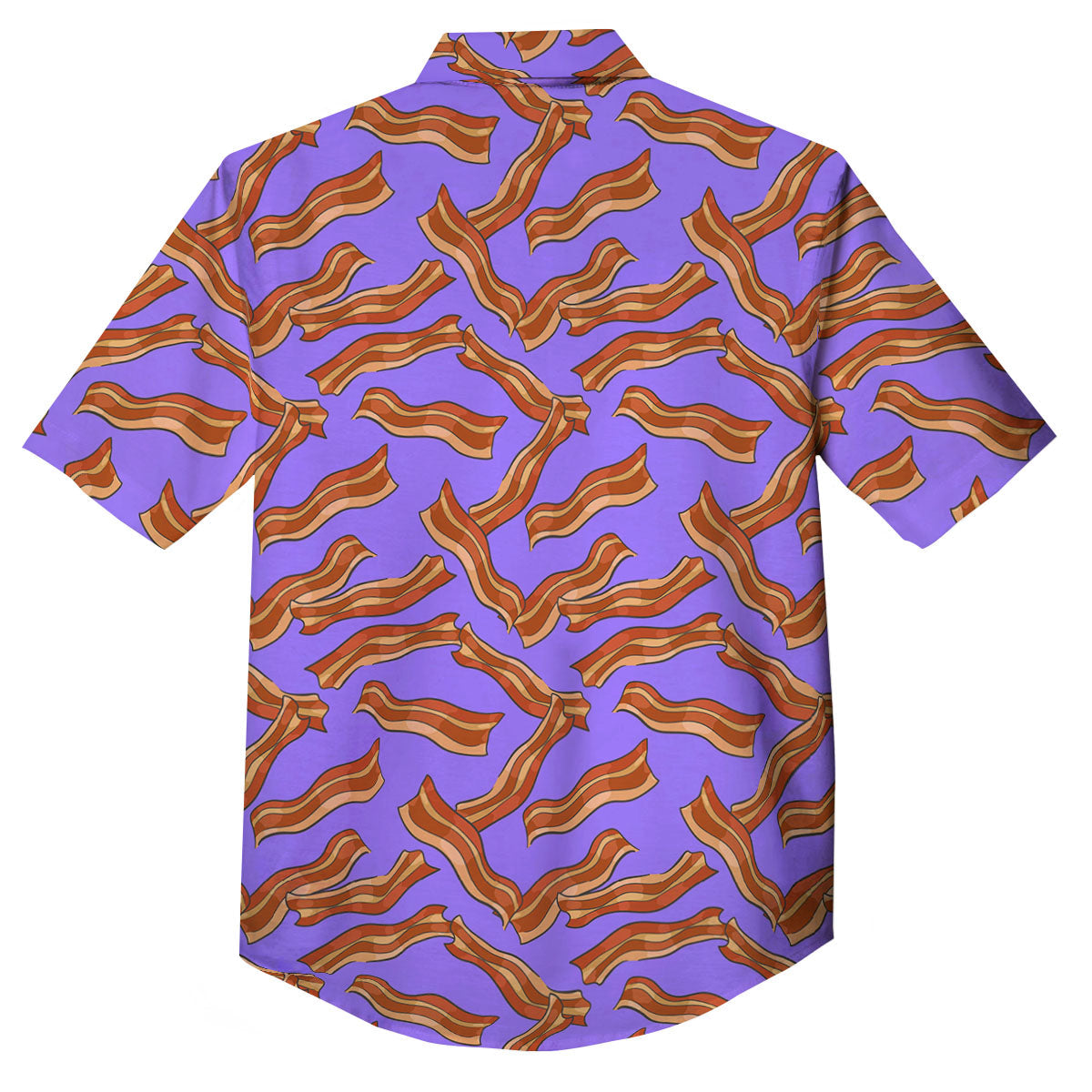 Bacon Purple Print Pattern Button Up Shirt-grizzshop