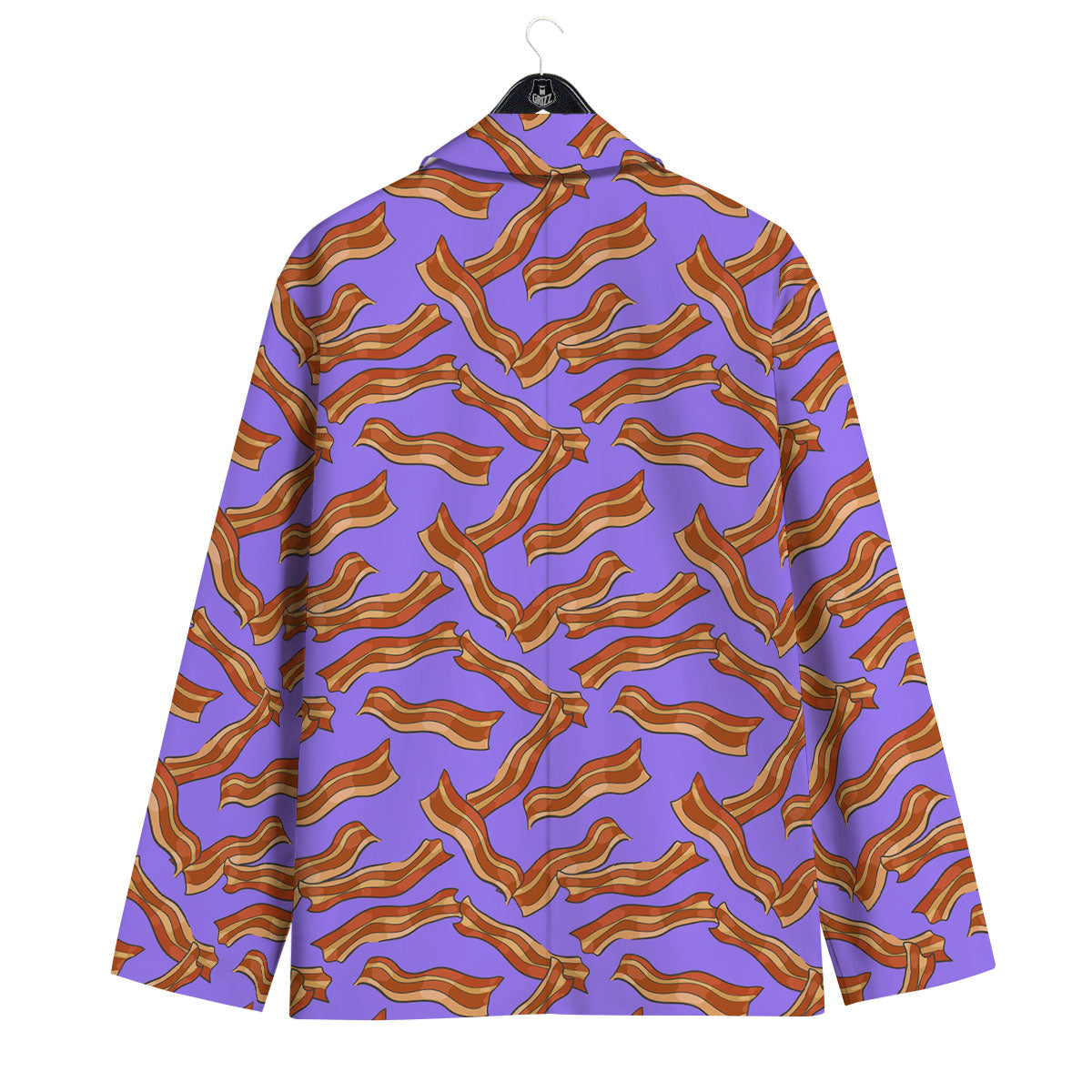 Bacon Purple Print Pattern Men's Sport Coat-grizzshop