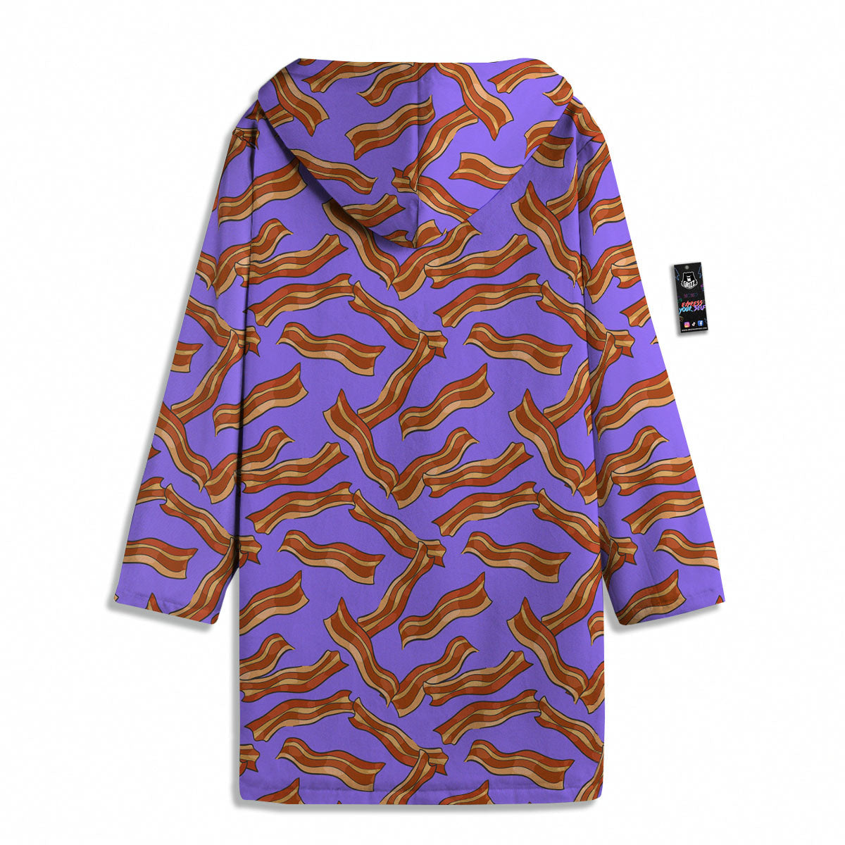 Bacon Purple Print Pattern Men's Windbreaker Jacket-grizzshop
