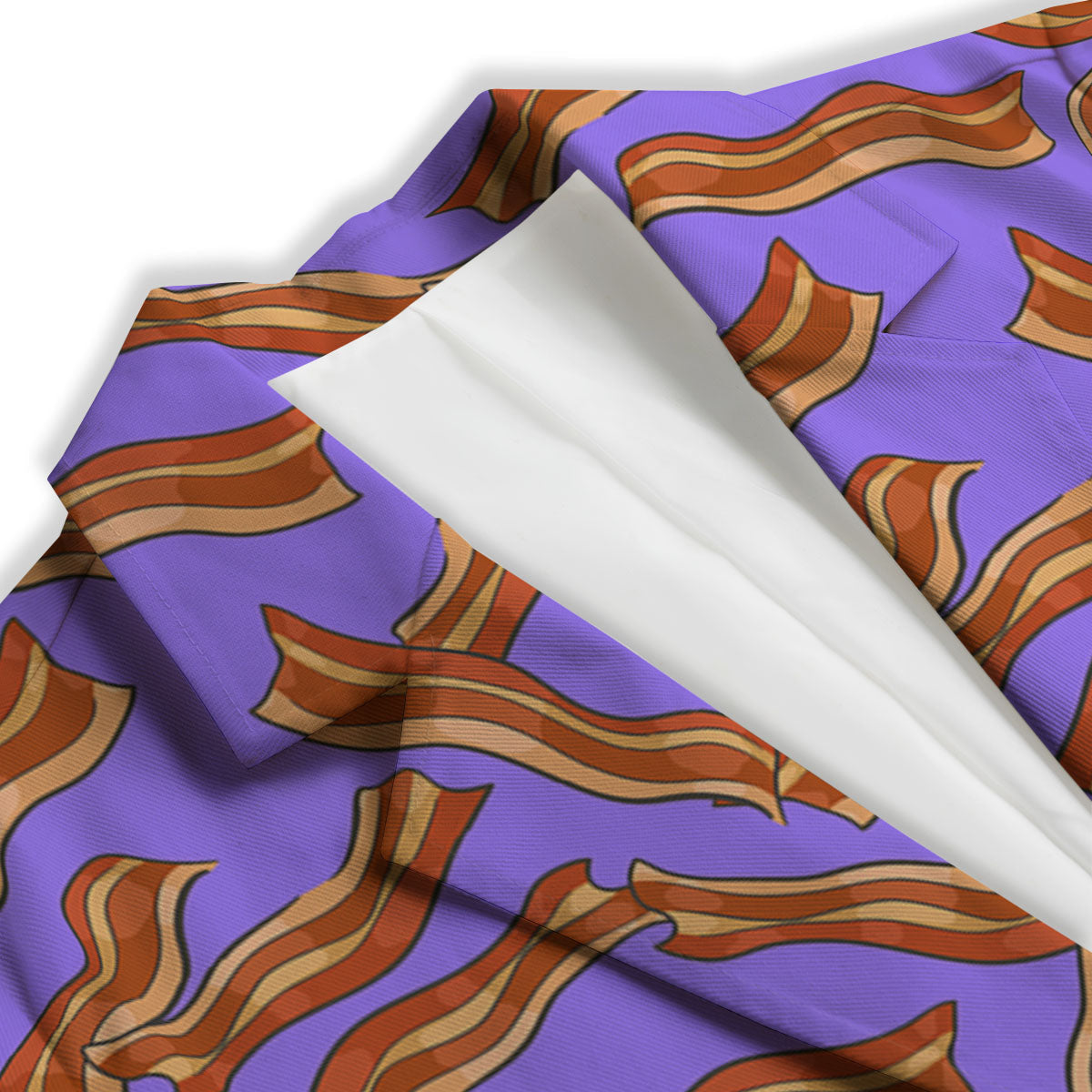 Bacon Purple Print Pattern Women's Blazer-grizzshop