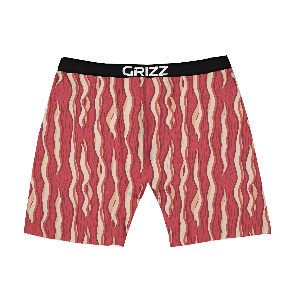 Bacon Texture Print Pattern Boxer Briefs-grizzshop