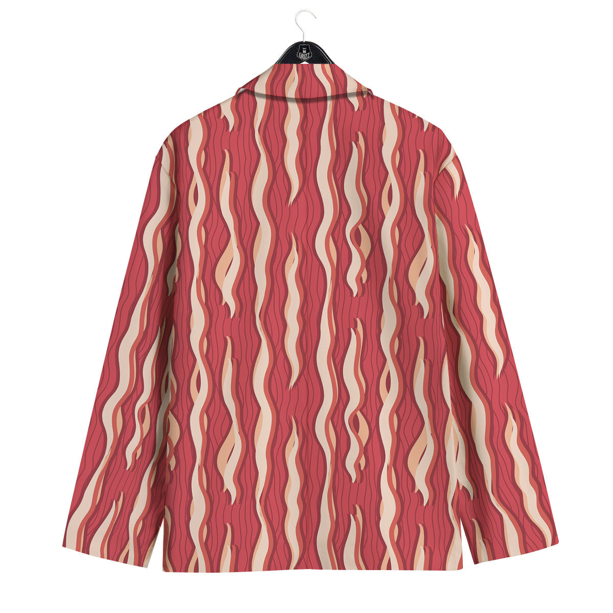 Bacon Texture Print Pattern Men's Sport Coat-grizzshop