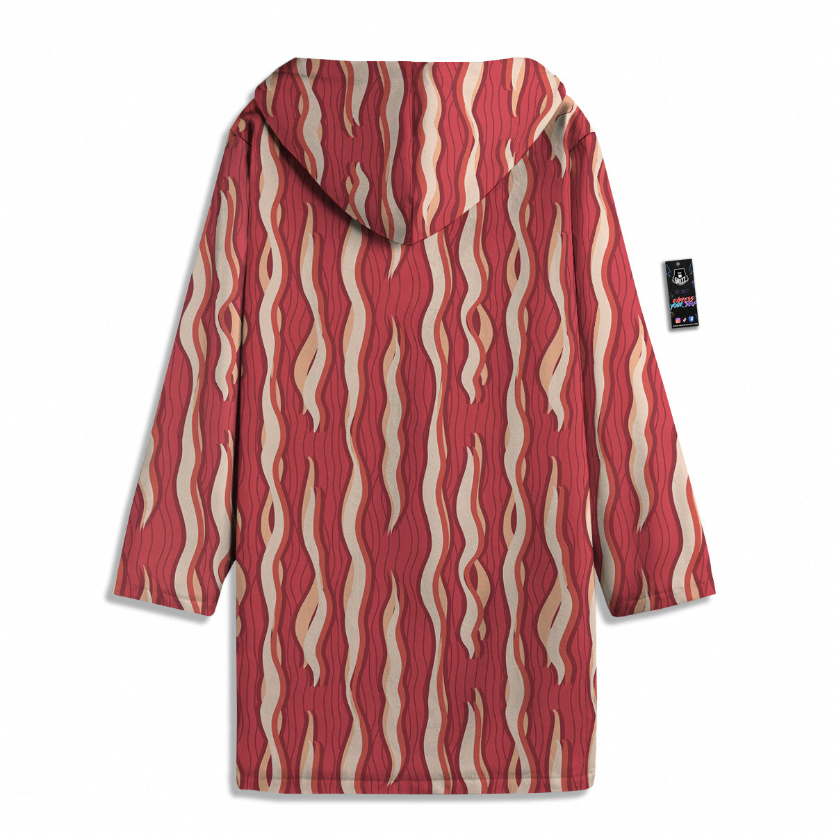 Bacon Texture Print Pattern Men's Windbreaker Jacket-grizzshop