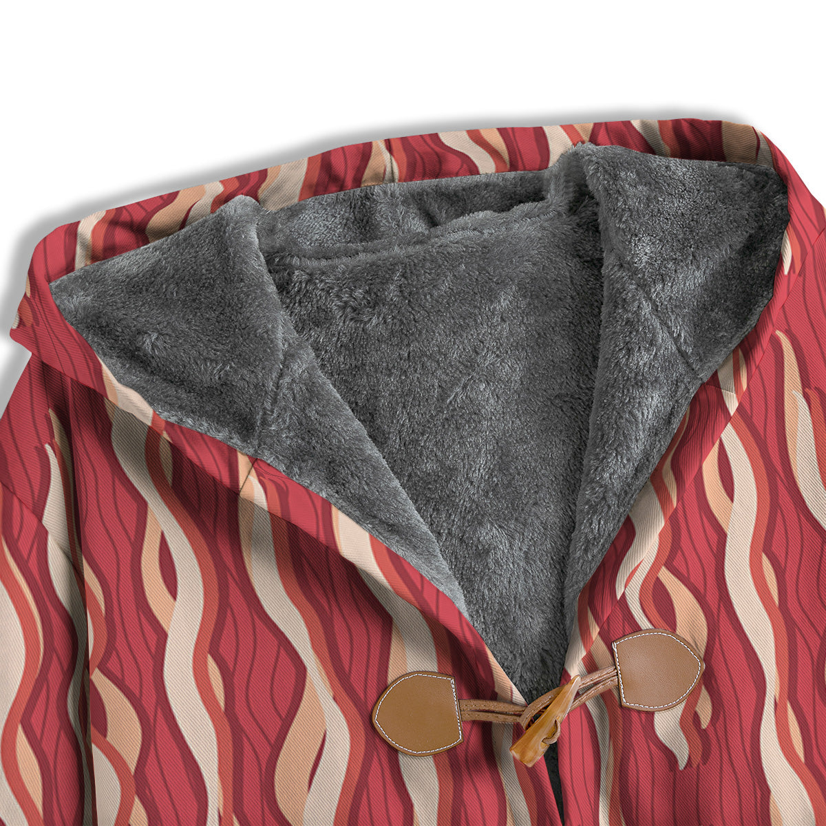 Bacon Texture Print Pattern Men's Windbreaker Jacket-grizzshop