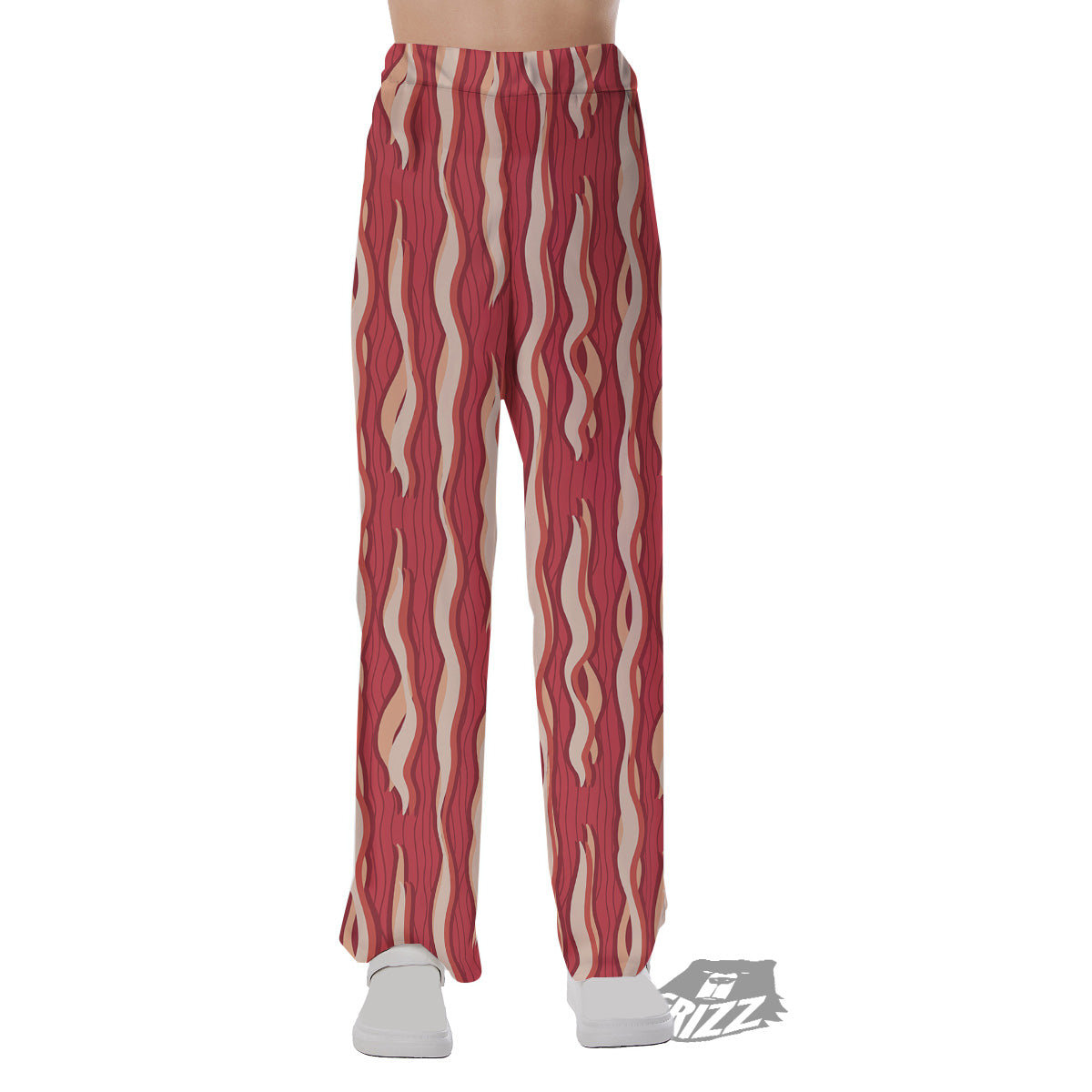 Bacon Texture Print Pattern Pajama Pants-grizzshop