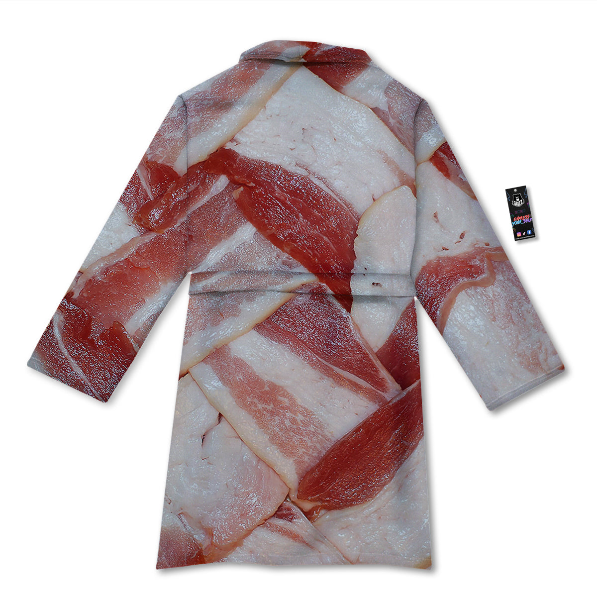 Bacon Weaving Print Bathrobe-grizzshop