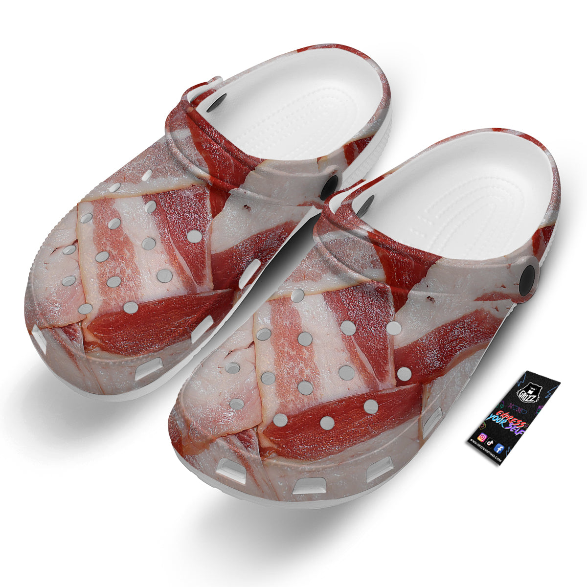 Bacon Weaving Print Clog-grizzshop