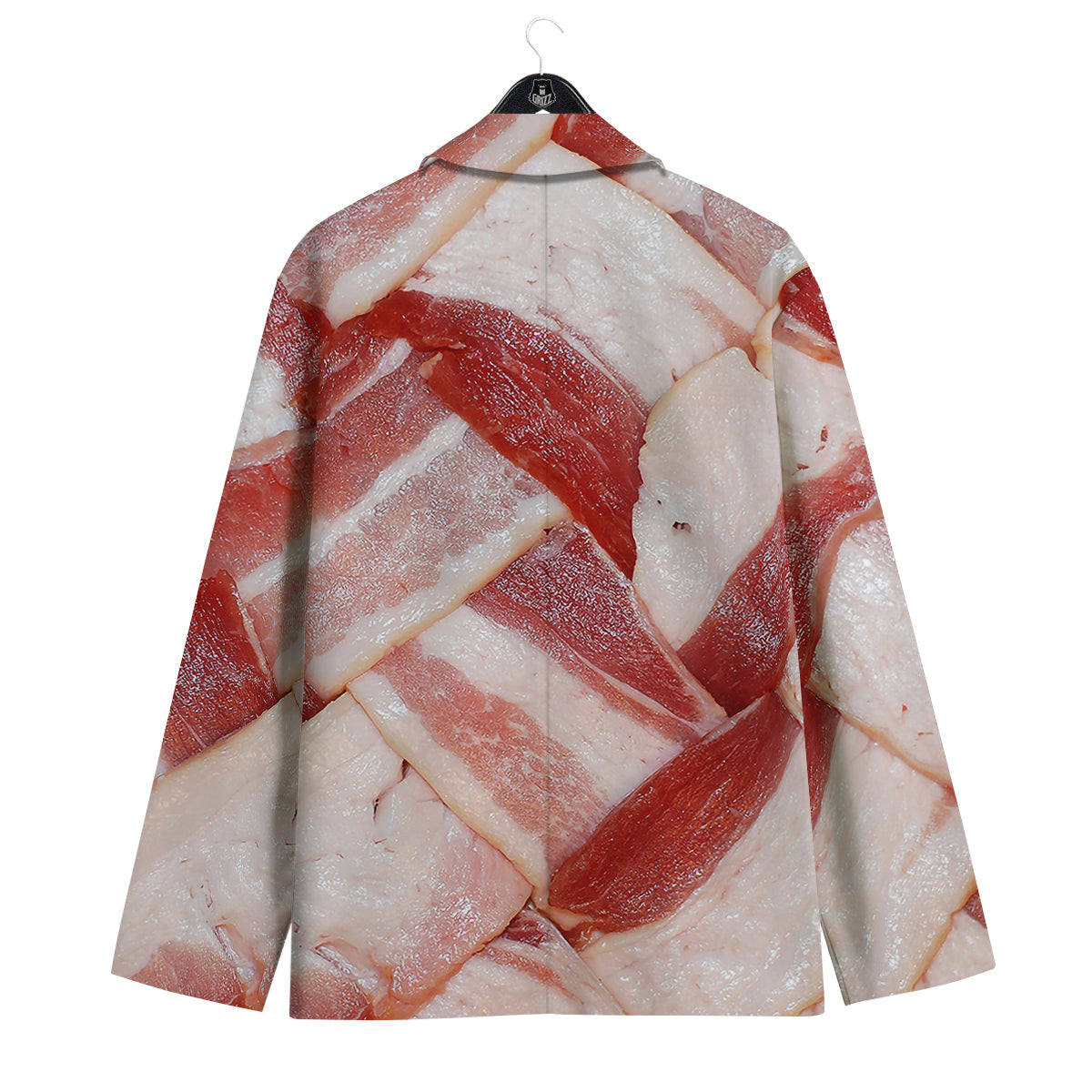 Bacon Weaving Print Men's Sport Coat-grizzshop