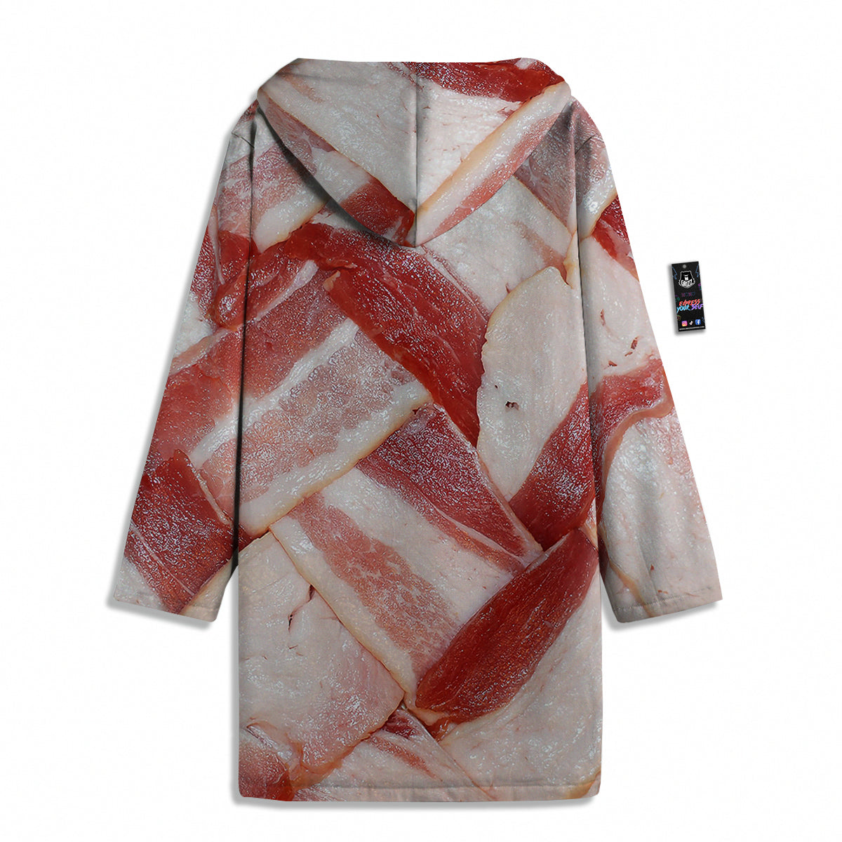 Bacon Weaving Print Men's Windbreaker Jacket-grizzshop
