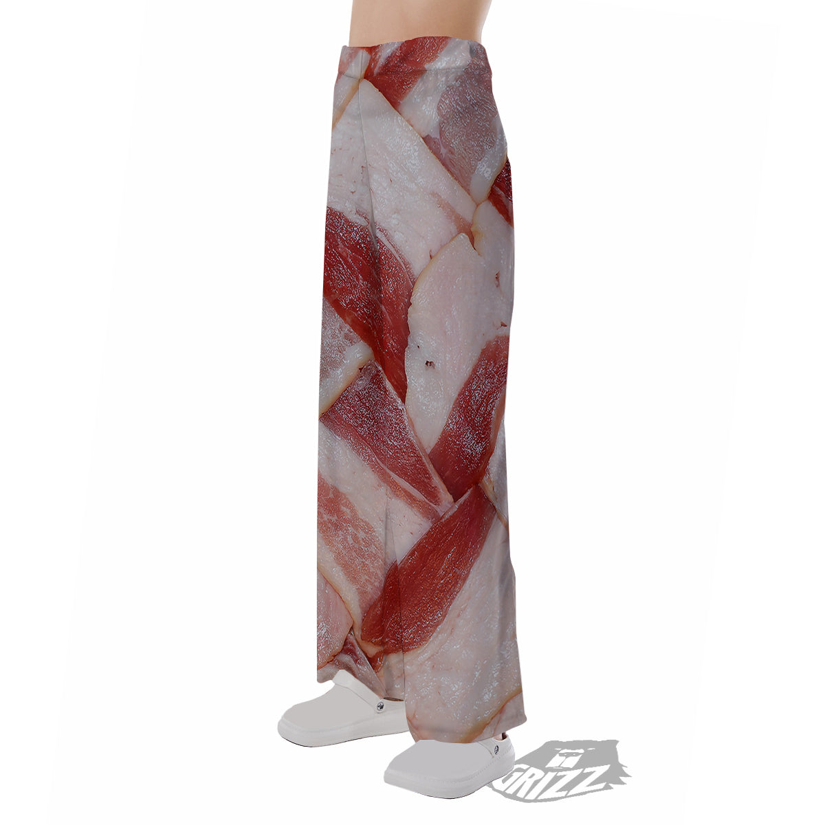 Bacon Weaving Print Pajama Pants-grizzshop