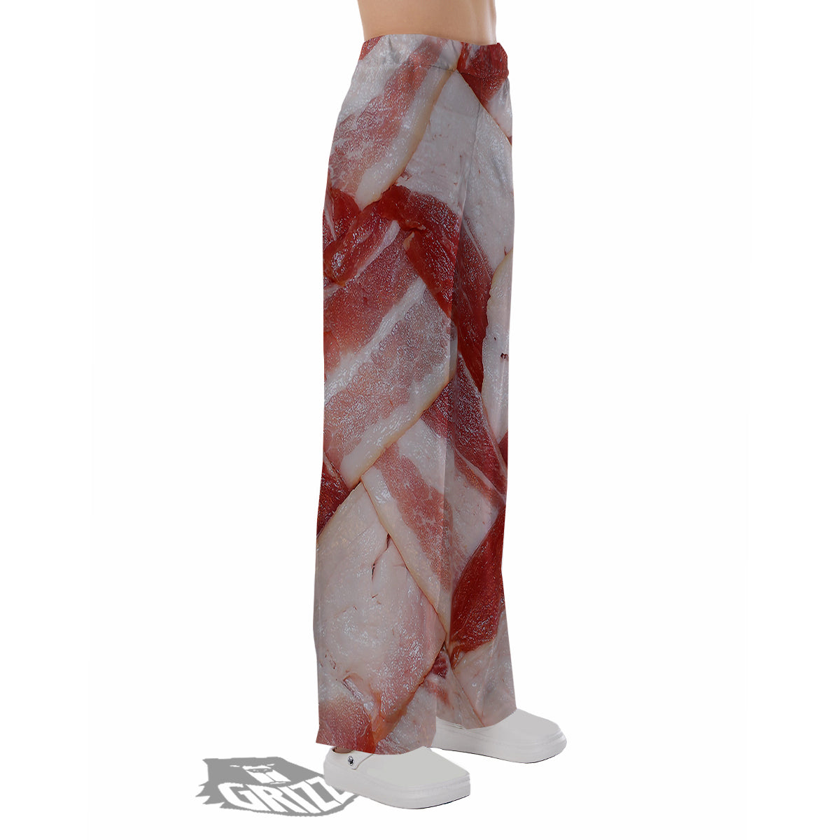 Bacon Weaving Print Pajama Pants-grizzshop