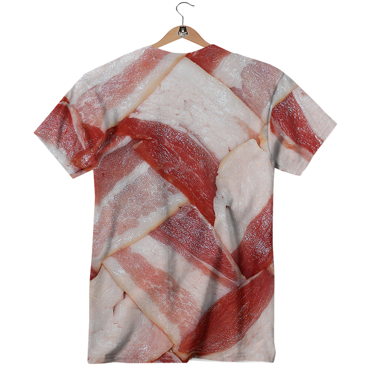 Bacon Weaving Print T-Shirt-grizzshop