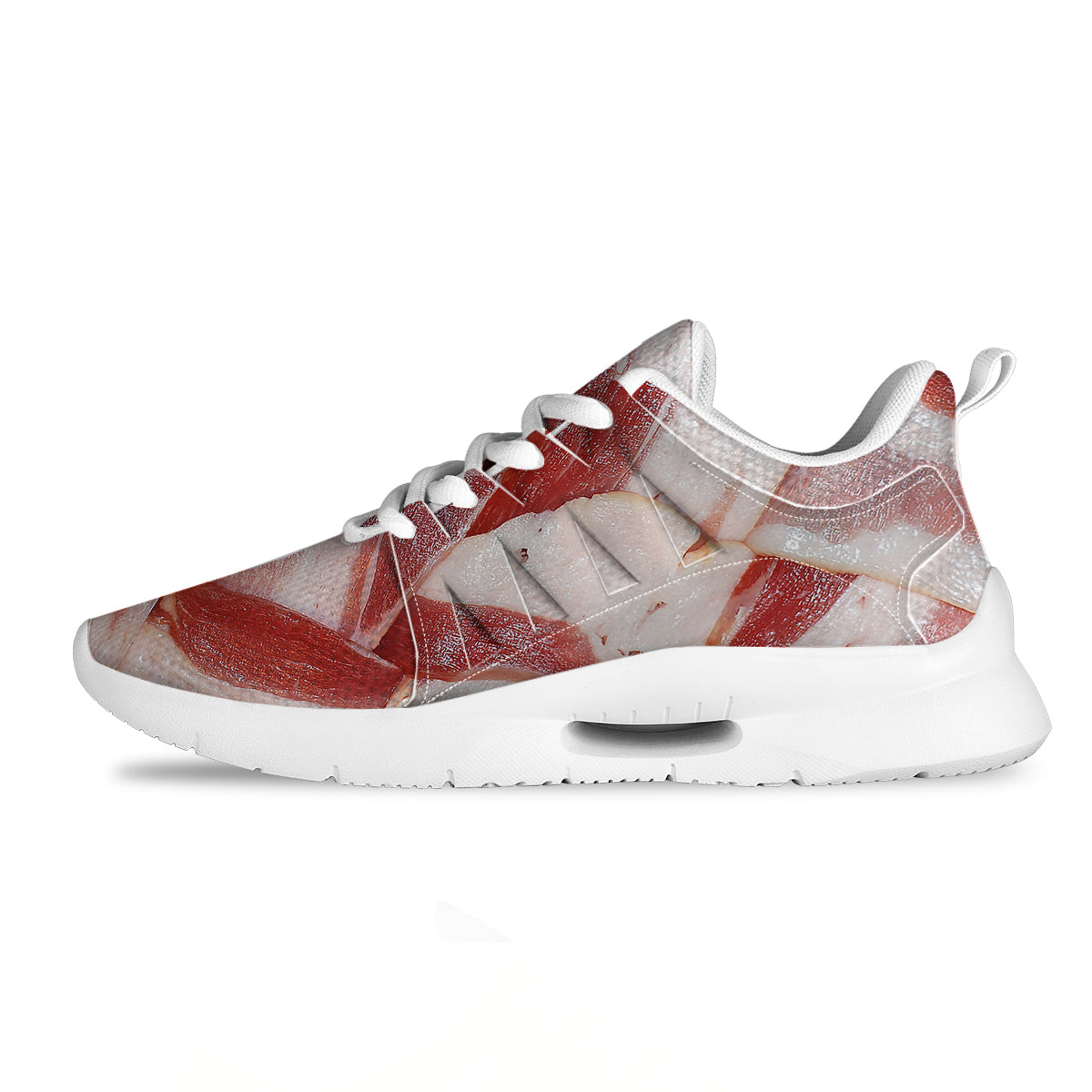 Bacon Weaving Print Tennis Shoes-grizzshop