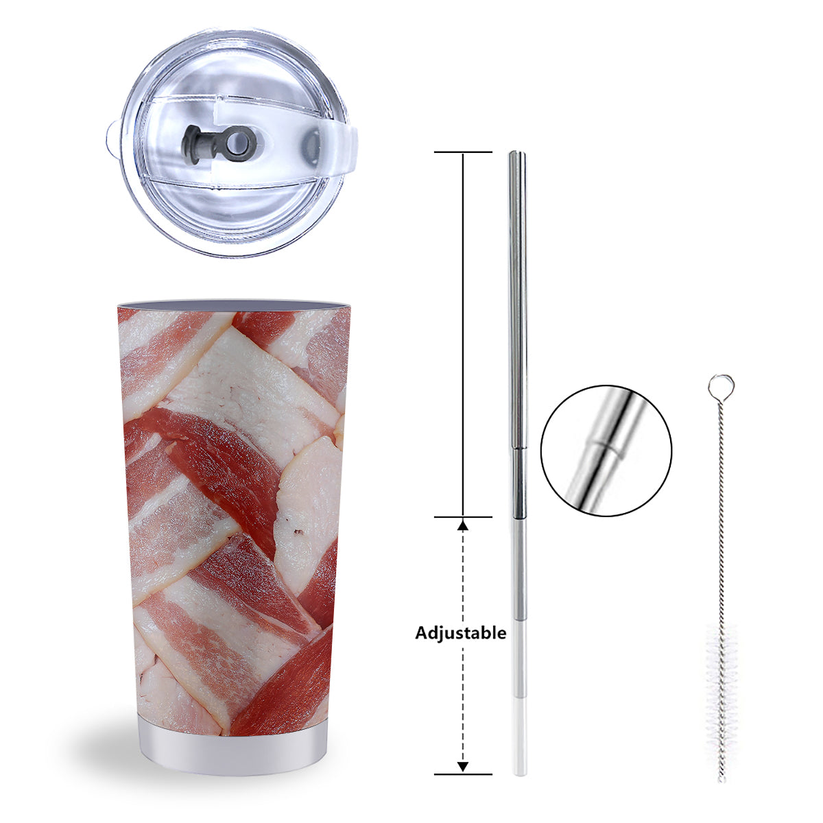 Bacon Weaving Print Tumbler-grizzshop
