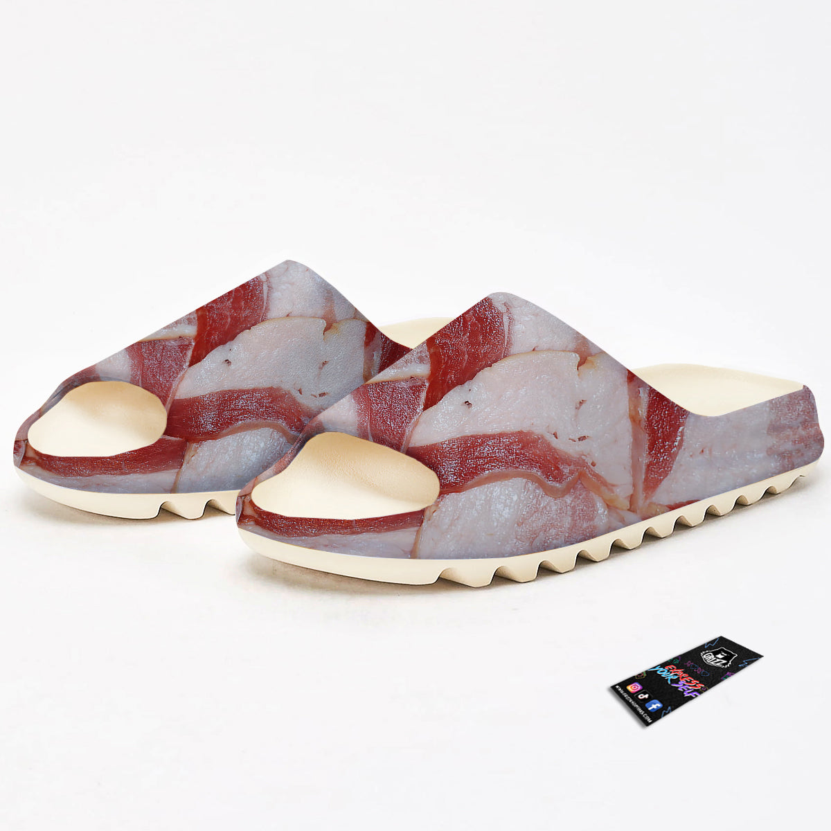 Bacon Weaving Print Sandals-grizzshop