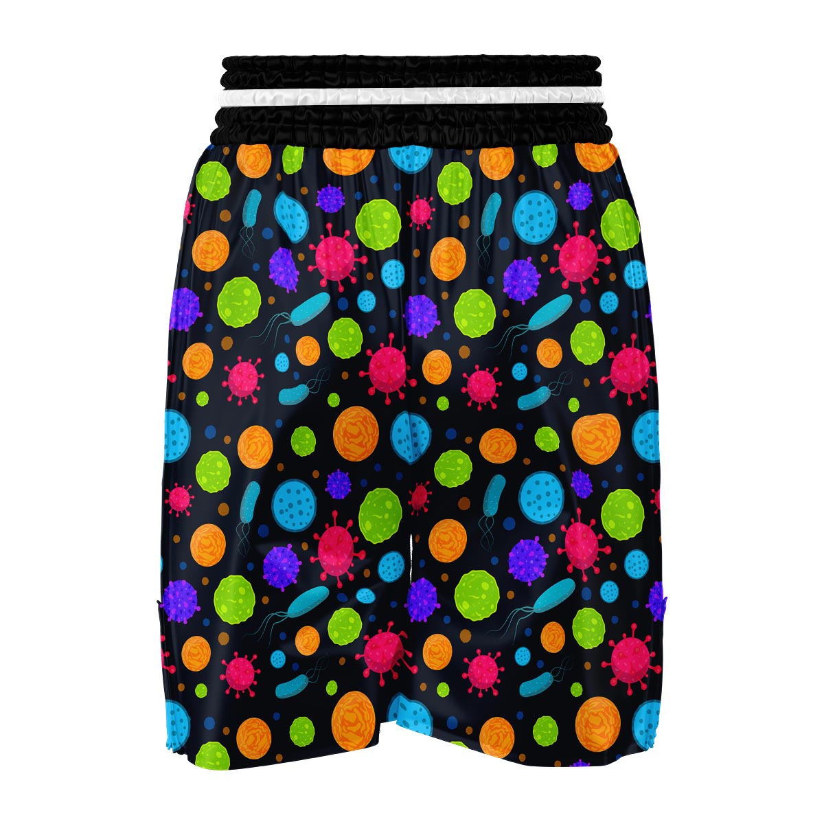 Bacteria Virus Pattern Print Boxing Shorts-grizzshop