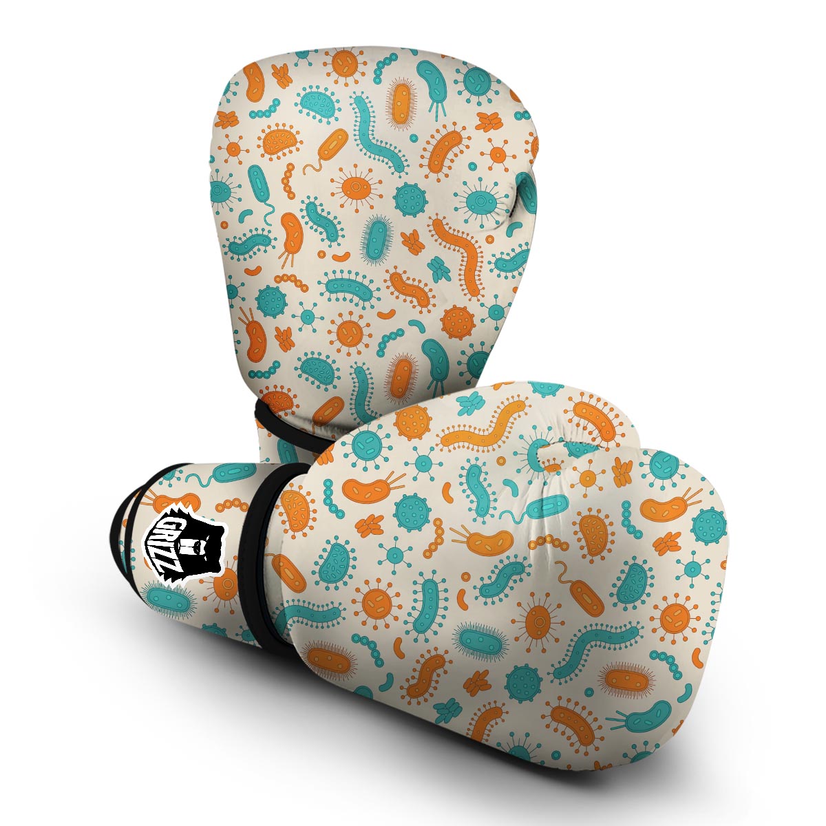 Bacteria Virus Print Pattern Boxing Gloves-grizzshop