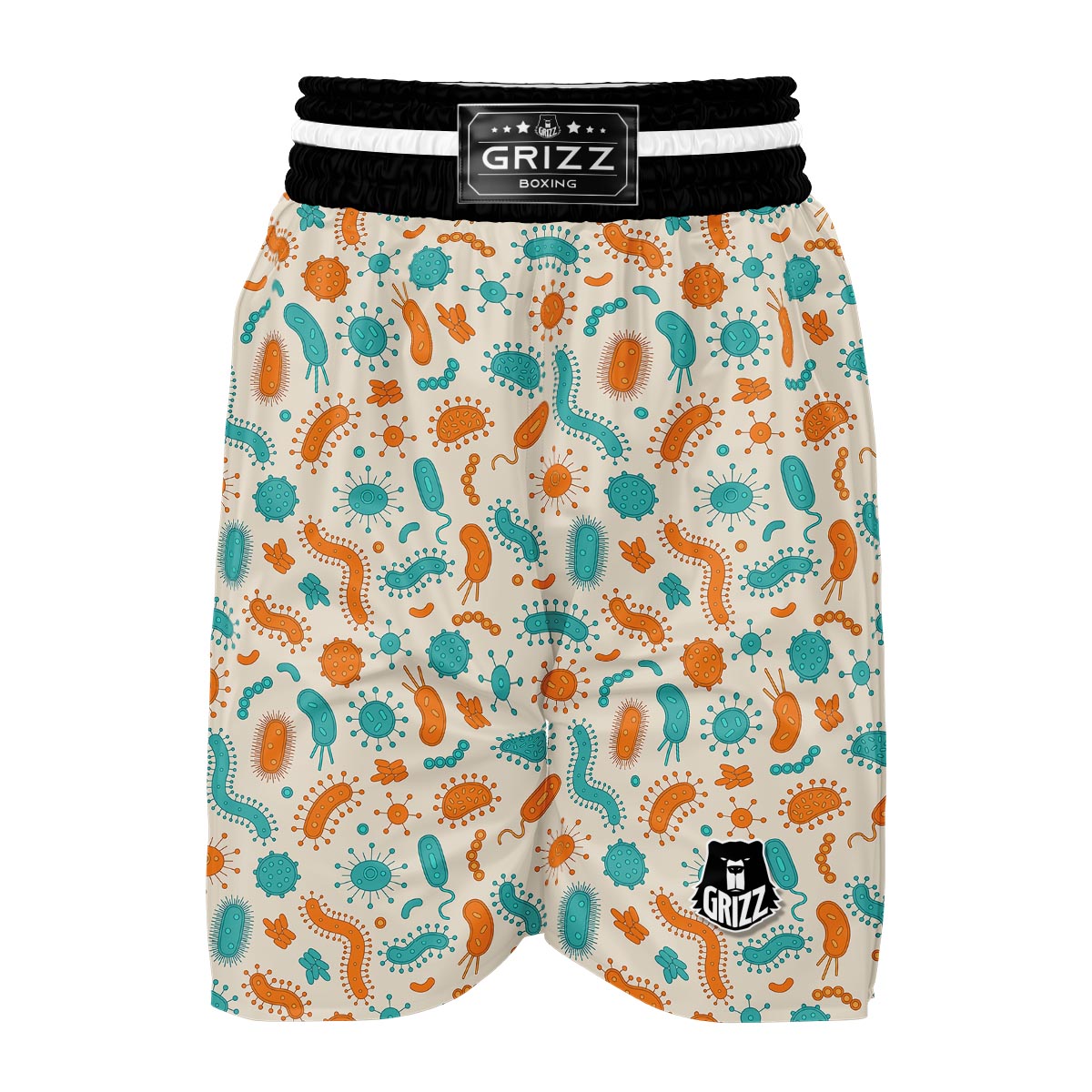 Bacteria Virus Print Pattern Boxing Shorts-grizzshop