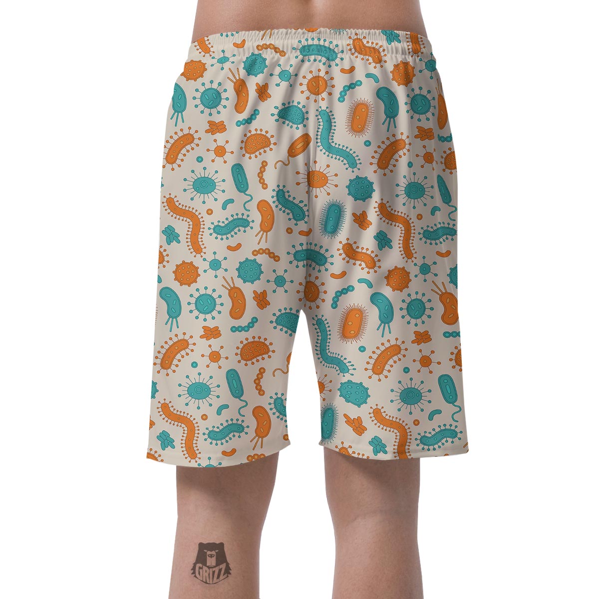 Bacteria Virus Print Pattern Men's Shorts-grizzshop