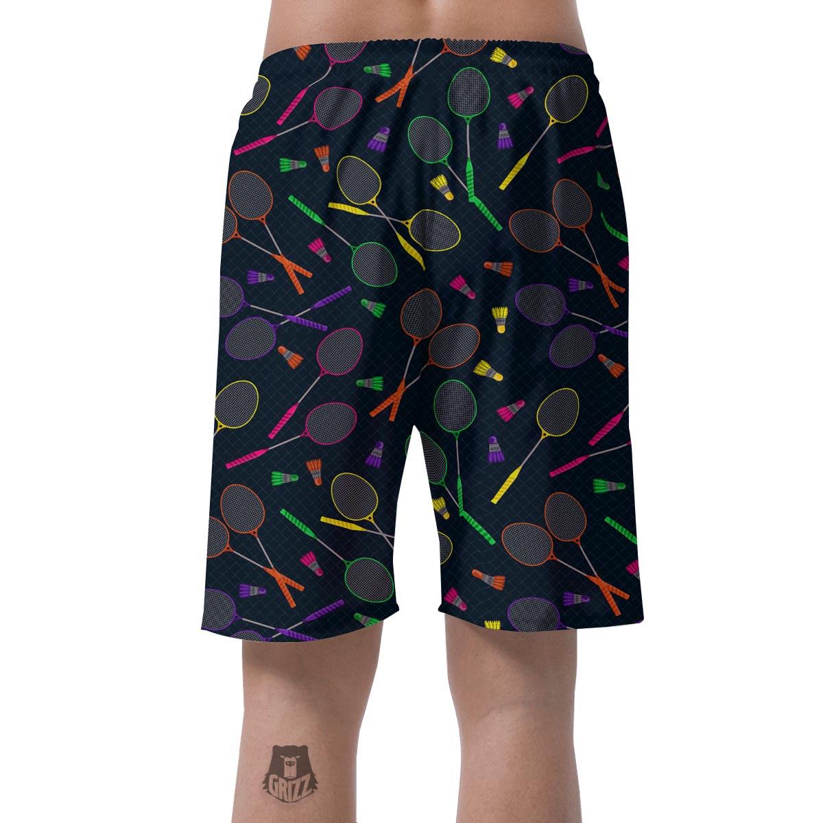 Badminton Colorful Pattern Print Men's Shorts-grizzshop