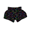 Badminton Colorful Pattern Print Muay Thai Boxing Shorts-grizzshop