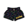 Badminton Colorful Pattern Print Muay Thai Boxing Shorts-grizzshop