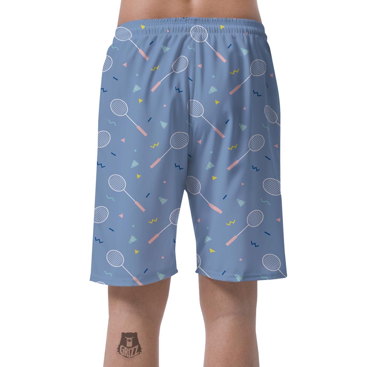 Badminton Cute Print Pattern Men's Shorts-grizzshop