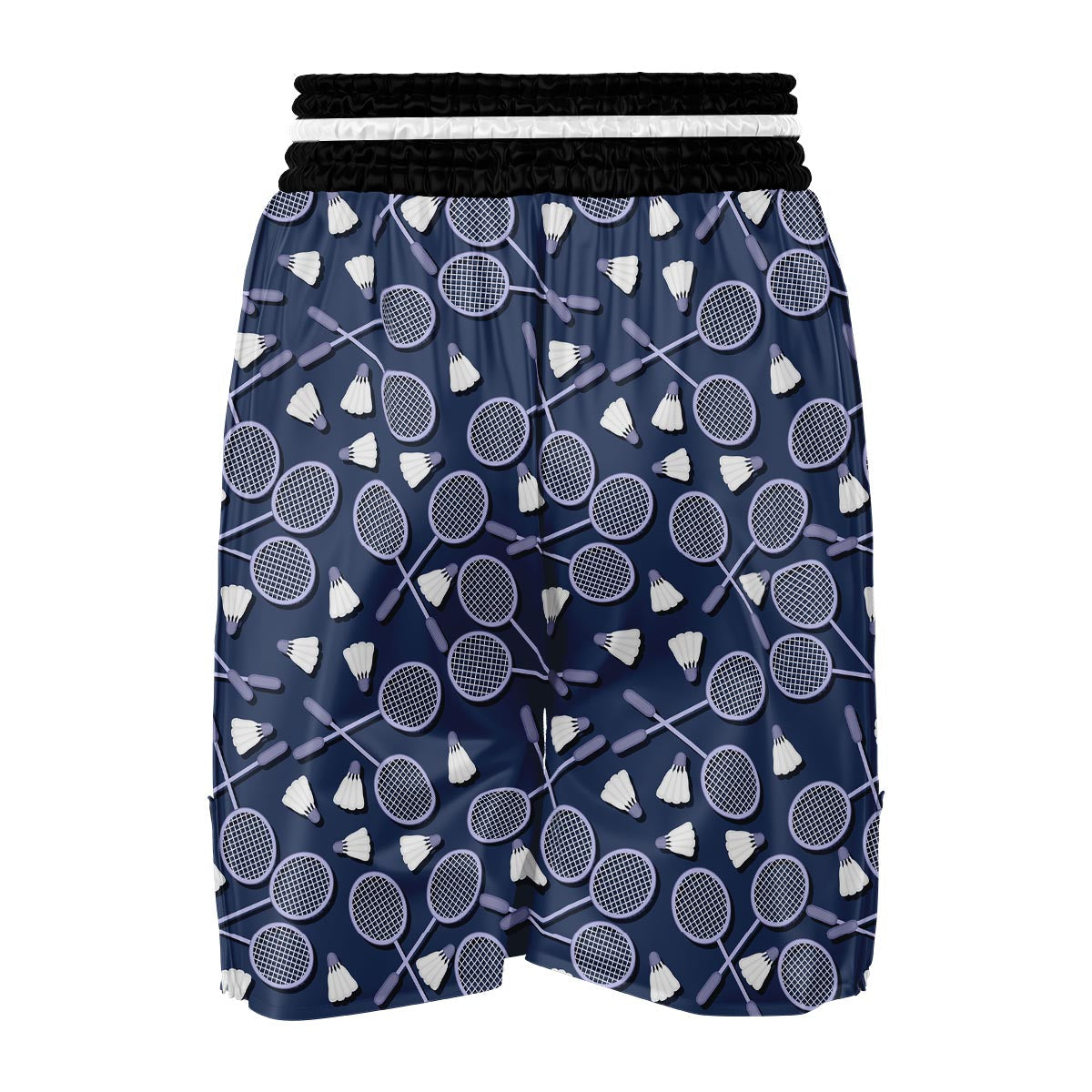 Badminton Pattern Print Boxing Shorts-grizzshop