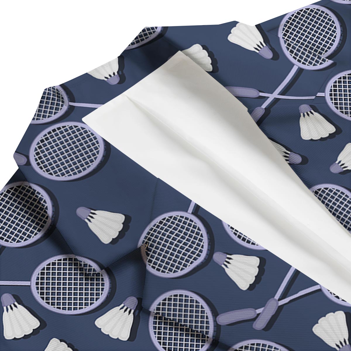 Badminton Pattern Print Men's Blazer-grizzshop