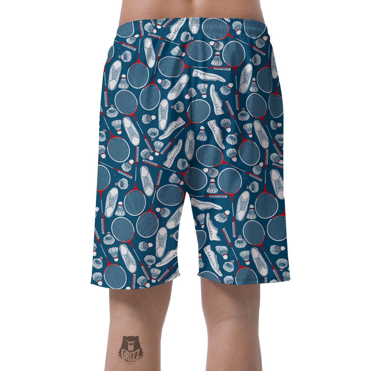 Badminton Print Pattern Men's Shorts-grizzshop