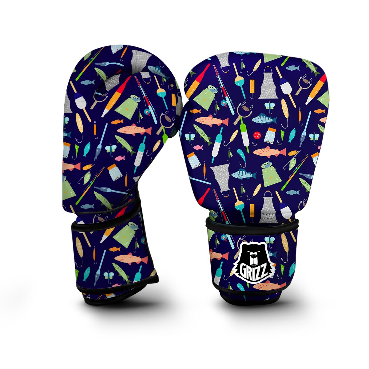 Bait Bass Fishing Print Pattern Boxing Gloves-grizzshop