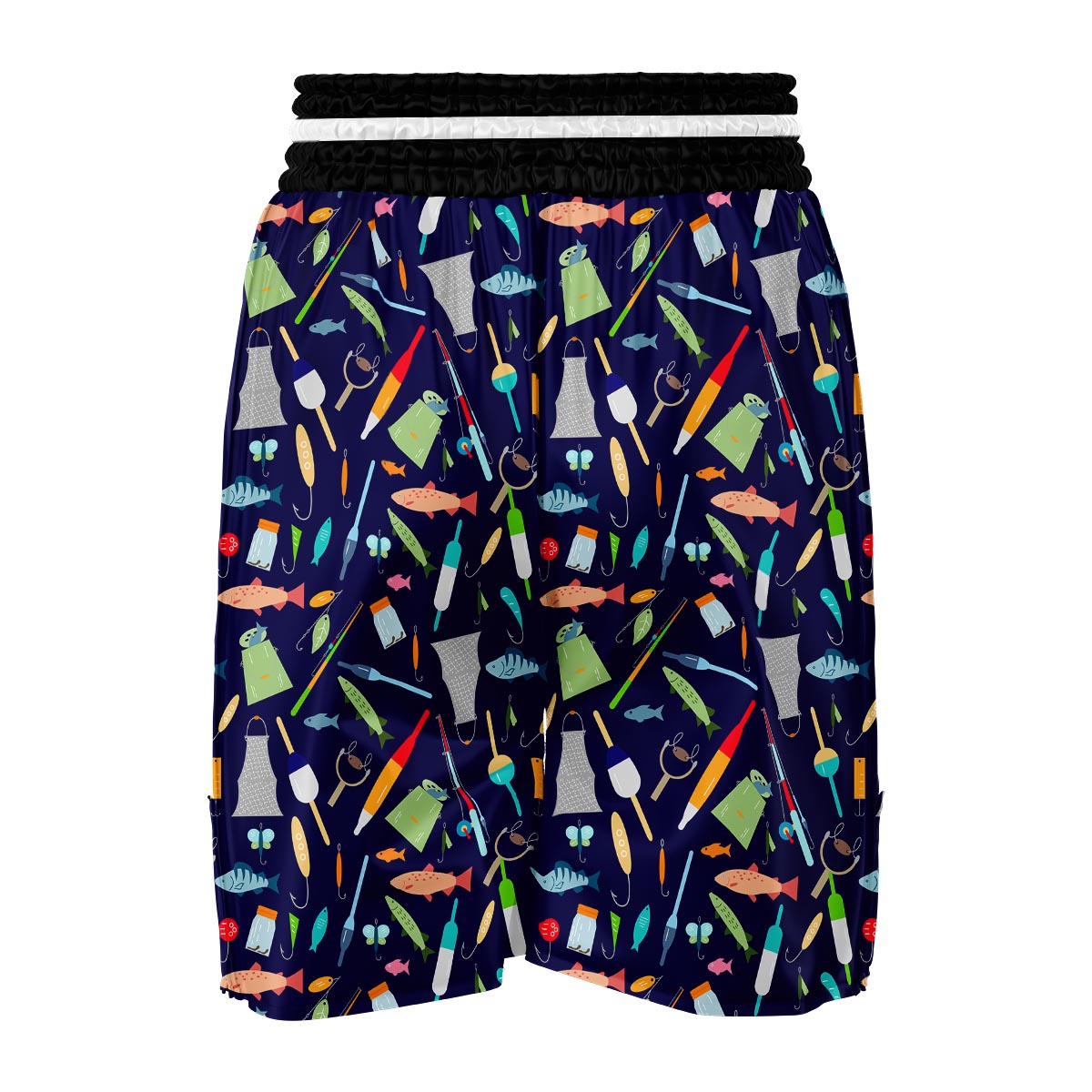 Bait Bass Fishing Print Pattern Boxing Shorts-grizzshop
