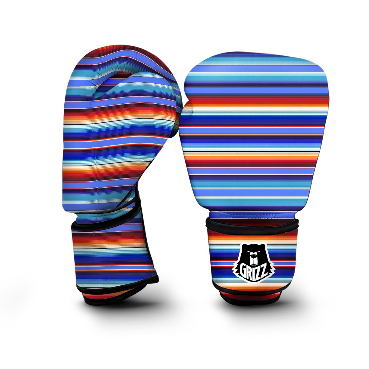 Baja Mexican Blanket Serape Pattern Print Boxing Gloves-grizzshop
