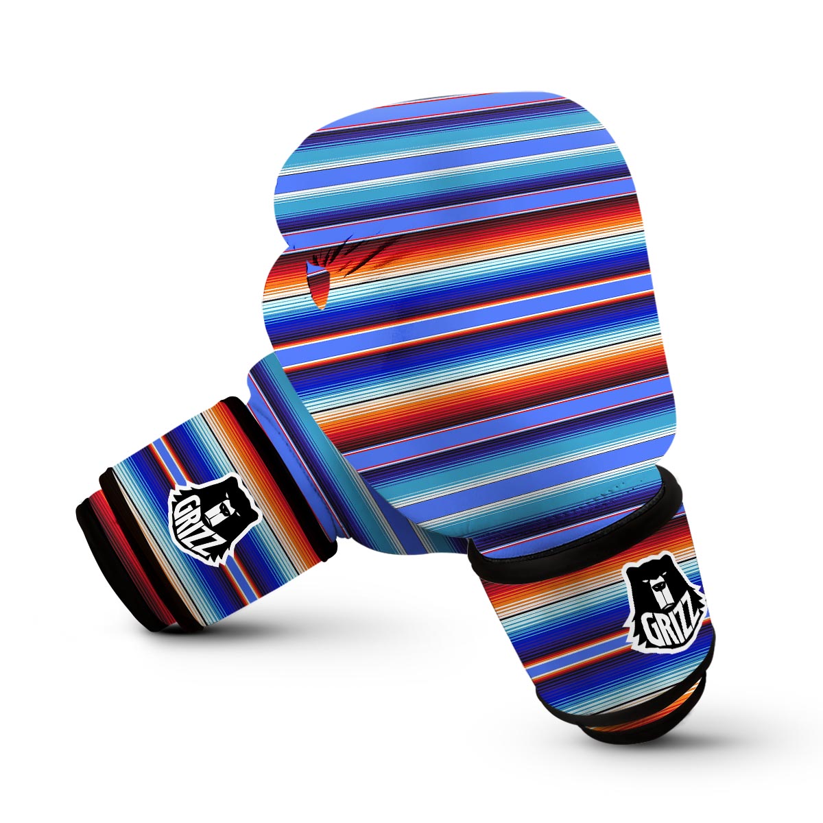 Baja Mexican Blanket Serape Pattern Print Boxing Gloves-grizzshop