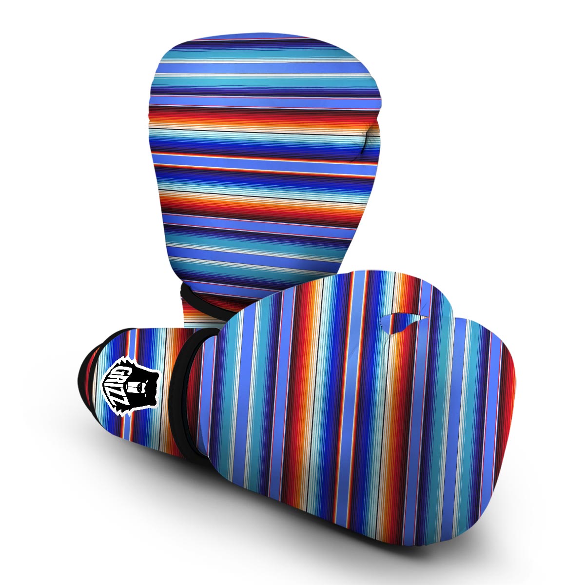 Baja Mexican Blanket Serape Pattern Print Boxing Gloves-grizzshop