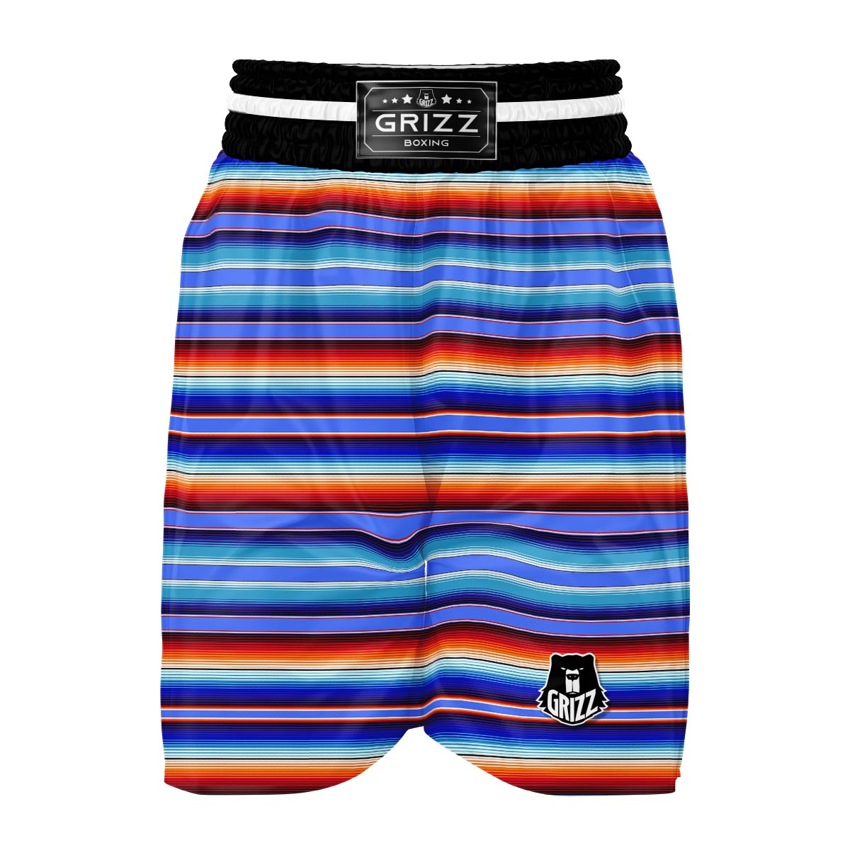 Baja Mexican Blanket Serape Pattern Print Boxing Shorts-grizzshop