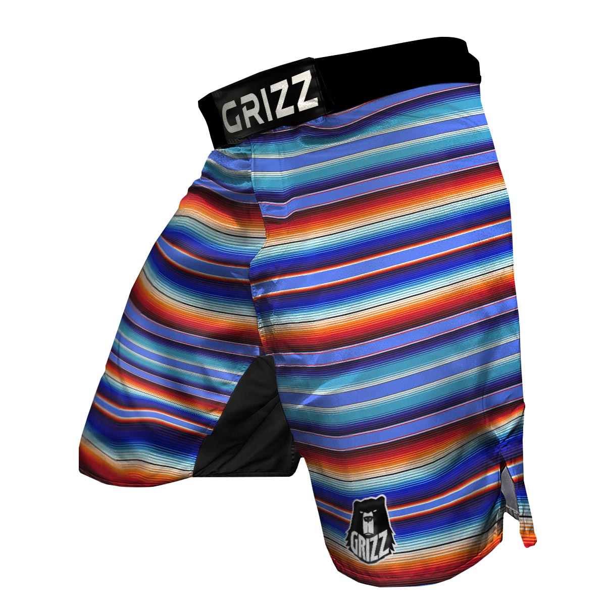 Baja Mexican Blanket Serape Pattern Print MMA Shorts-grizzshop