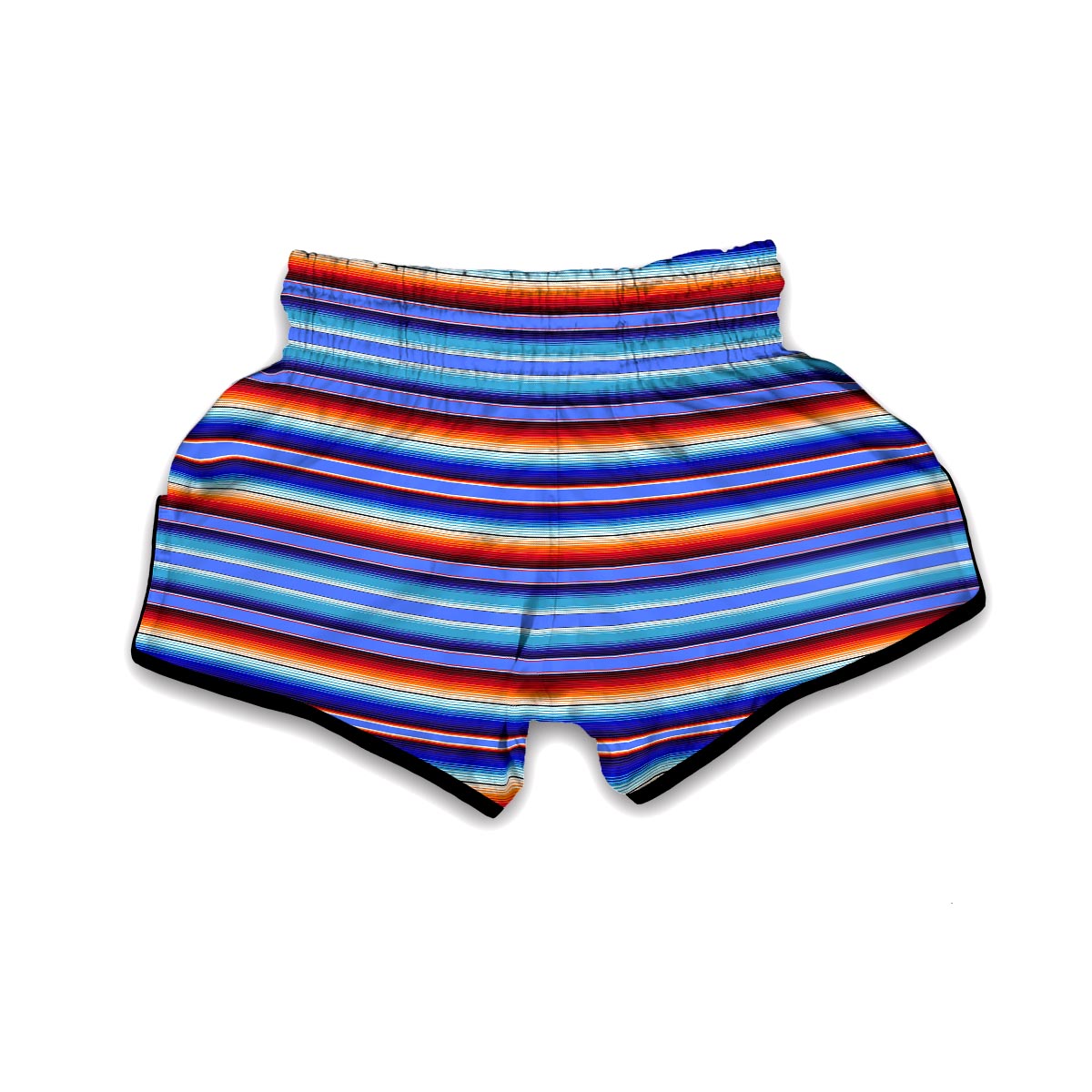 Baja Mexican Blanket Serape Pattern Print Muay Thai Boxing Shorts-grizzshop