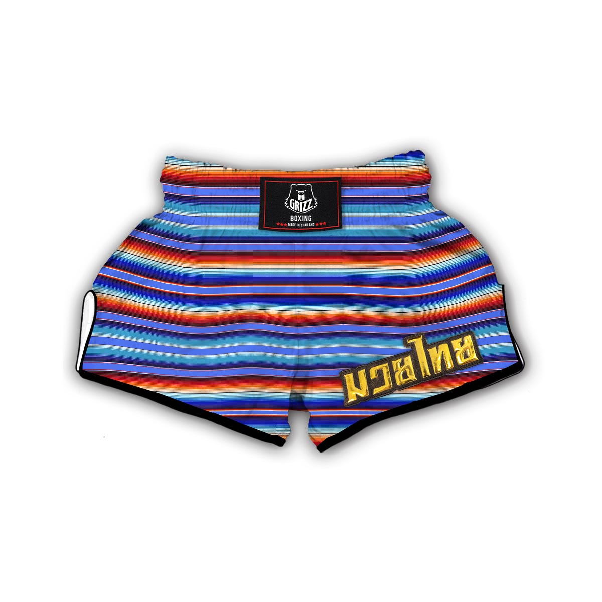 Baja Mexican Blanket Serape Pattern Print Muay Thai Boxing Shorts-grizzshop