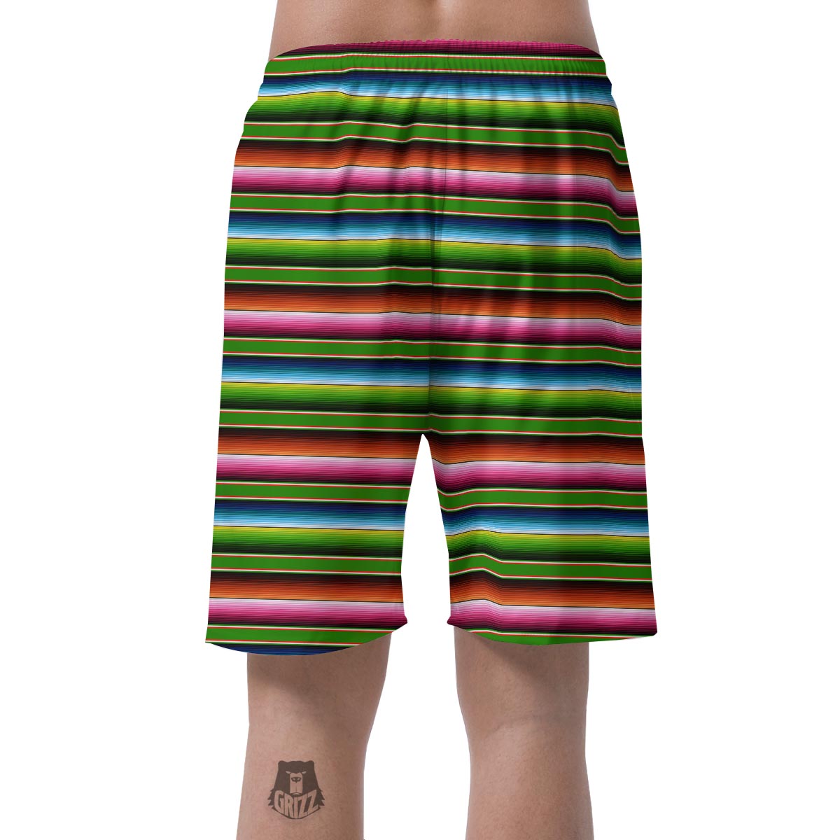 Baja Mexican Print Men's Shorts-grizzshop